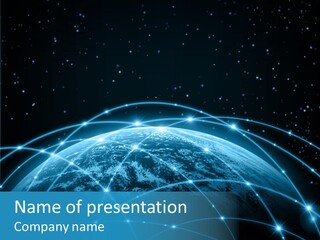 Space Blue Work PowerPoint Template