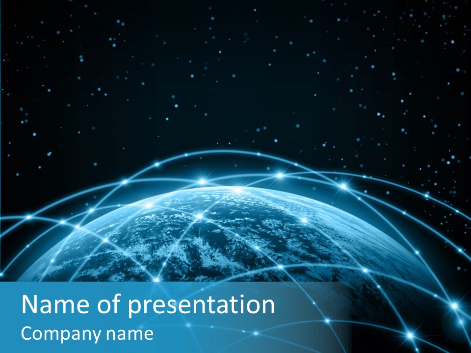 Space Blue Work PowerPoint Template