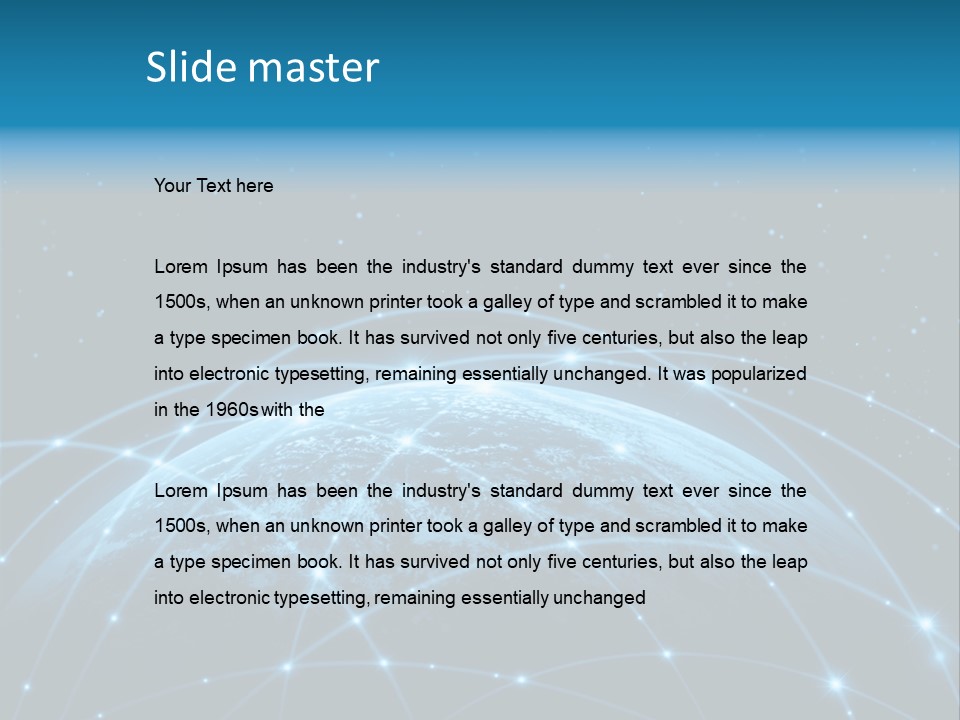 Space Blue Work PowerPoint Template