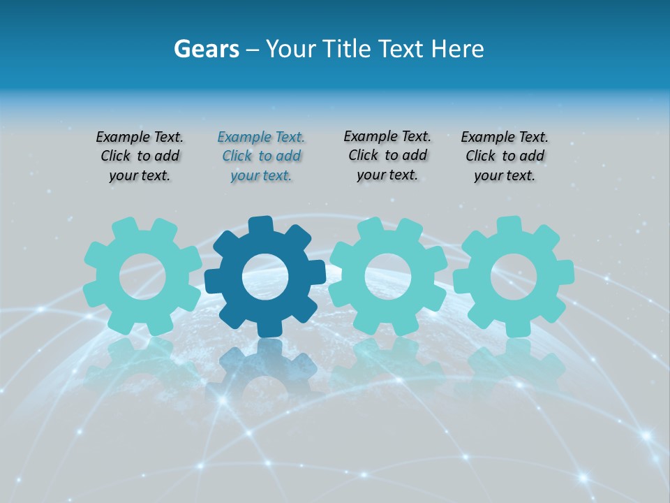 Space Blue Work PowerPoint Template