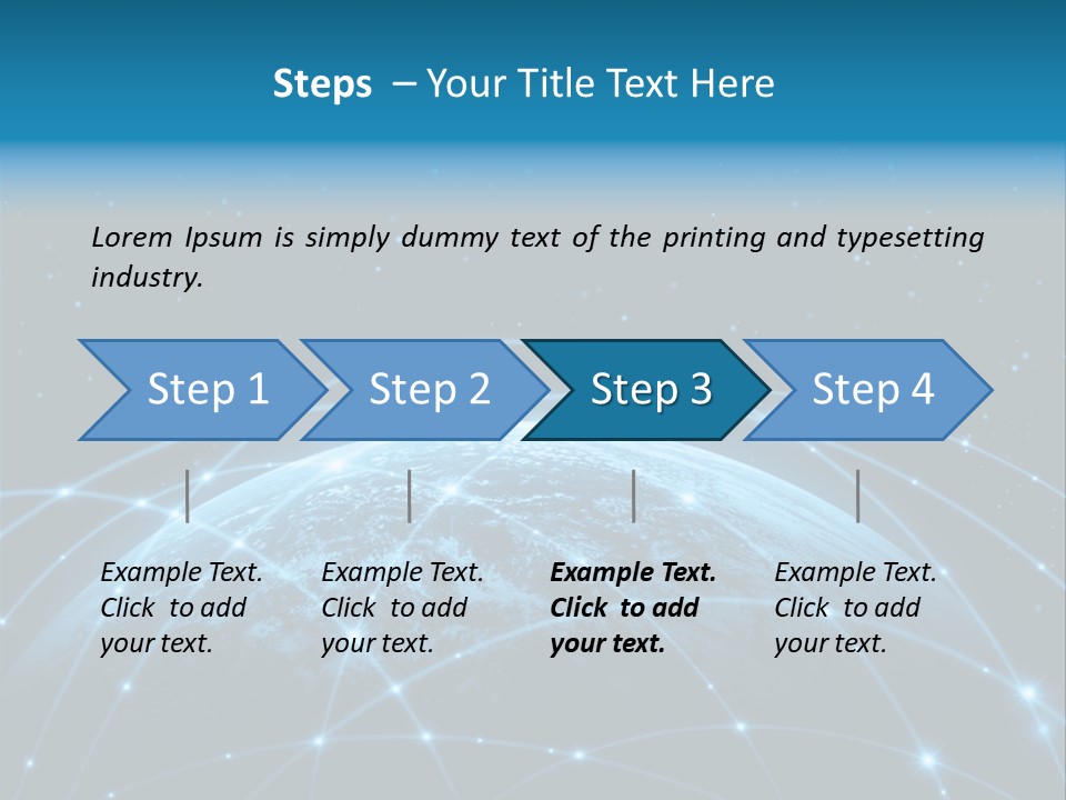 Space Blue Work PowerPoint Template