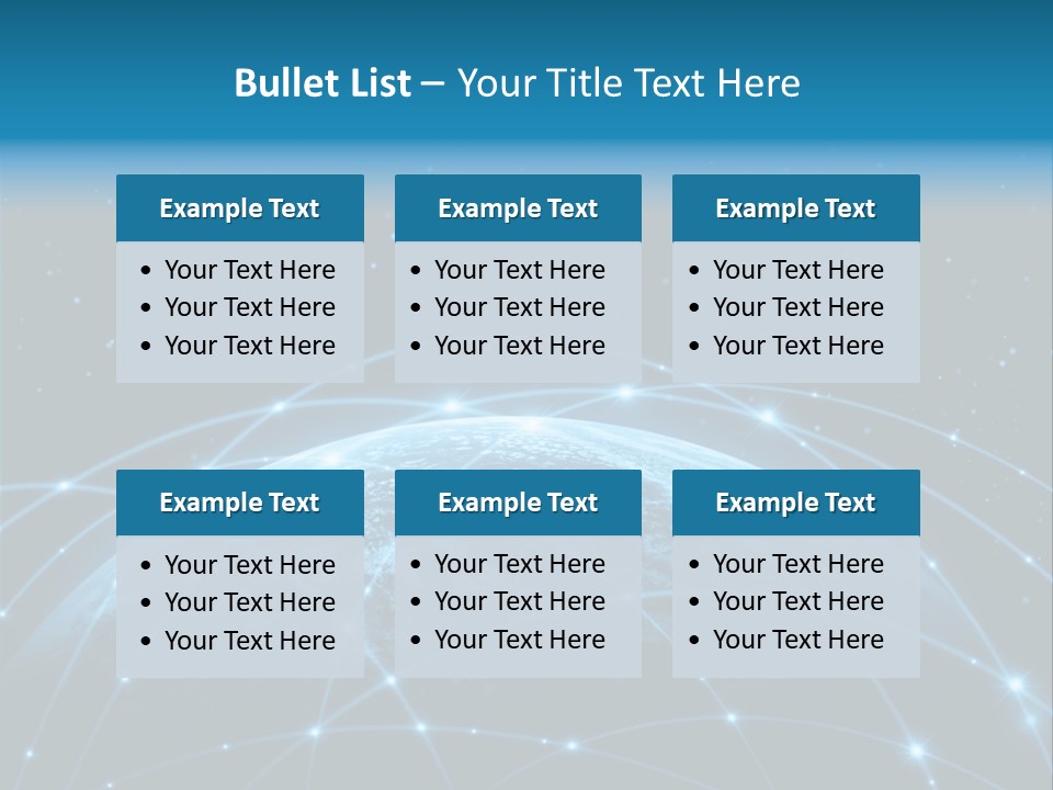 Space Blue Work PowerPoint Template