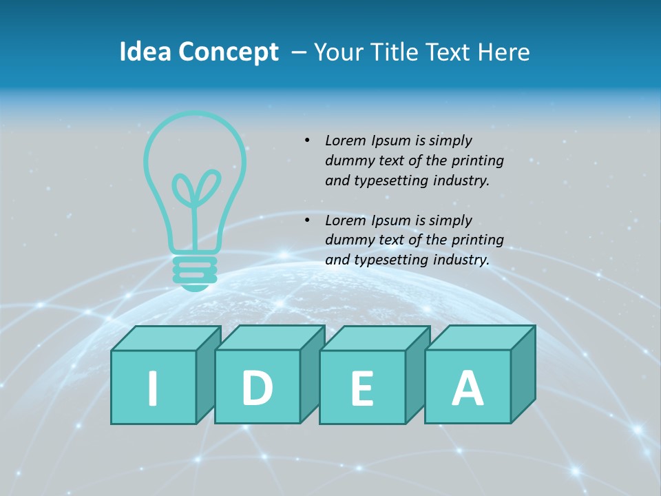Space Blue Work PowerPoint Template