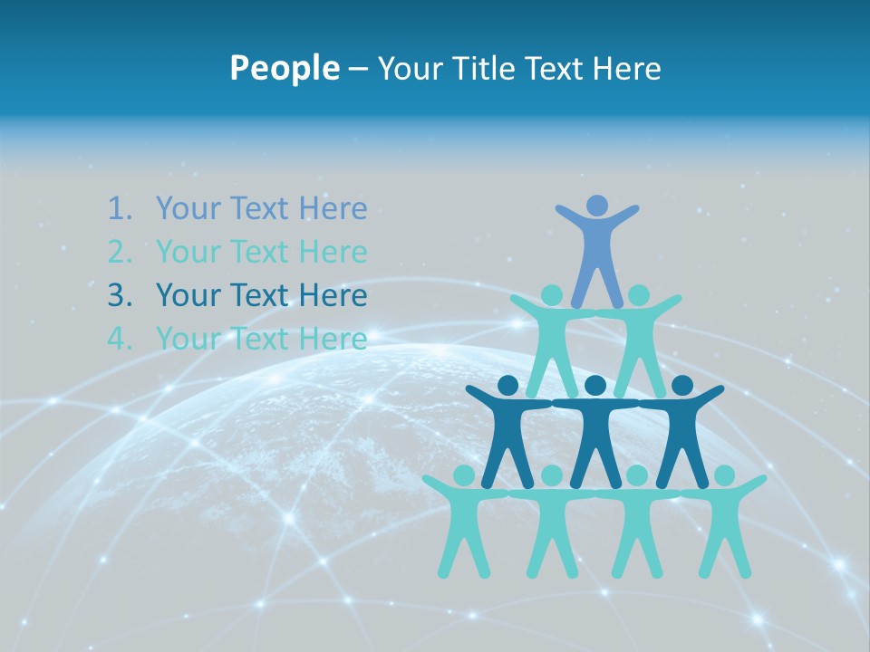 Space Blue Work PowerPoint Template