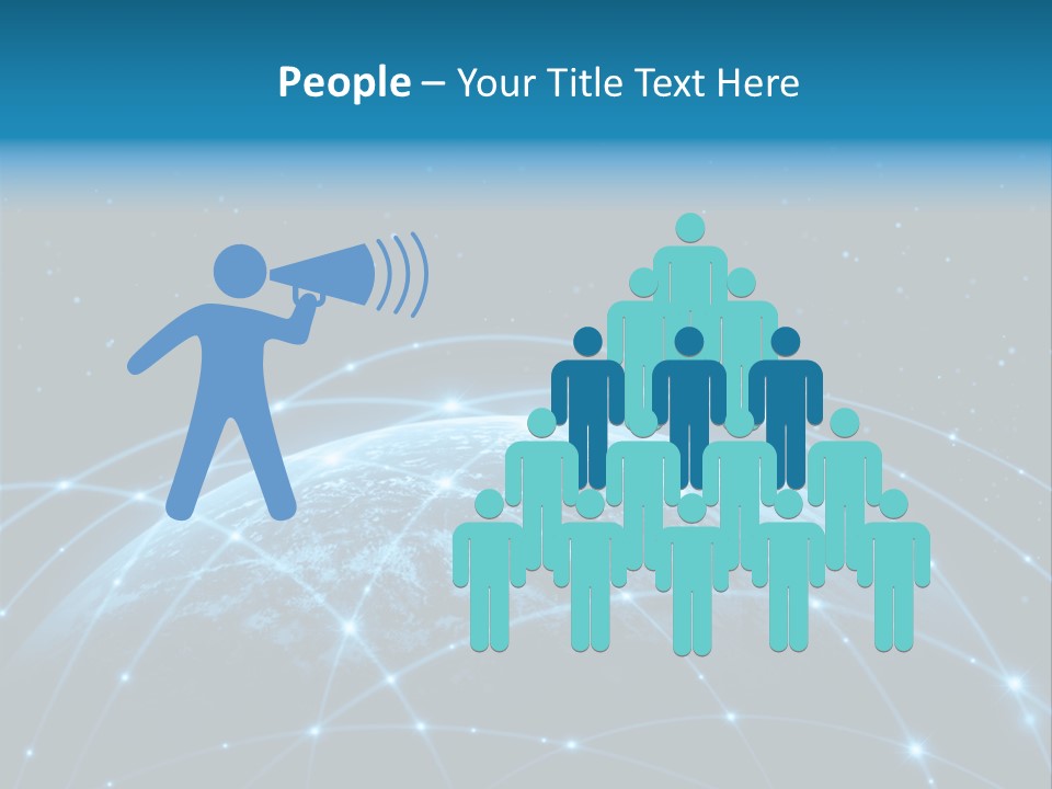 Space Blue Work PowerPoint Template