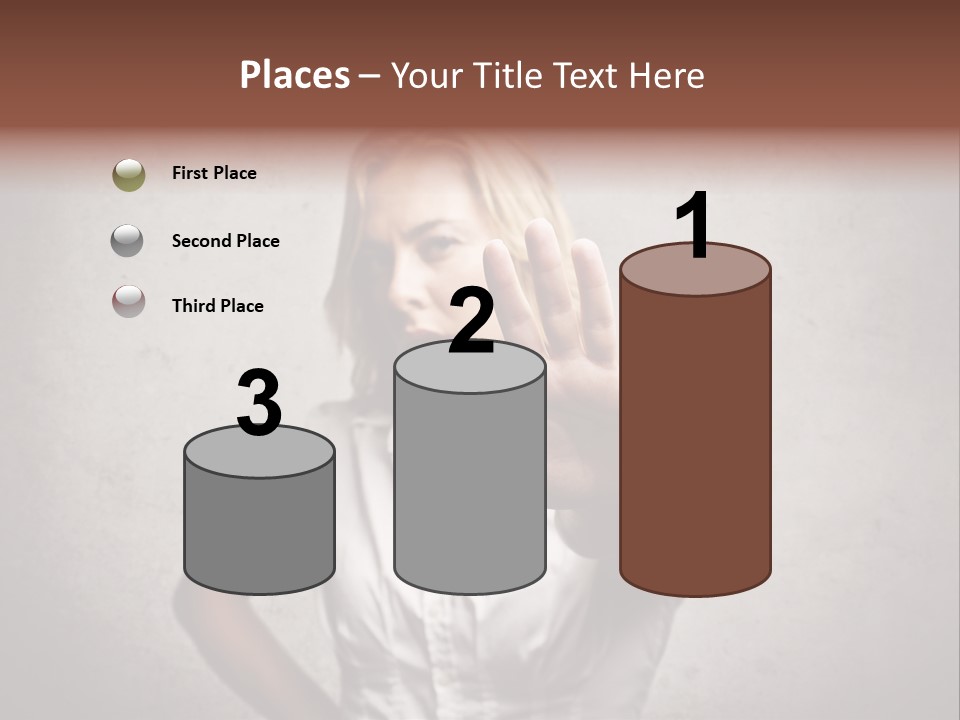 Disgusted Young Hand PowerPoint Template
