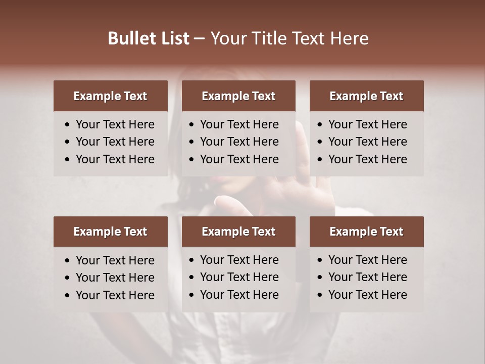 Disgusted Young Hand PowerPoint Template