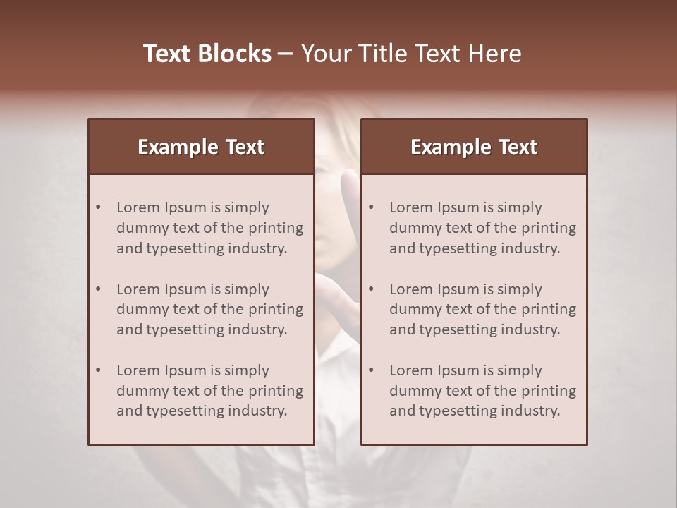 Disgusted Young Hand PowerPoint Template