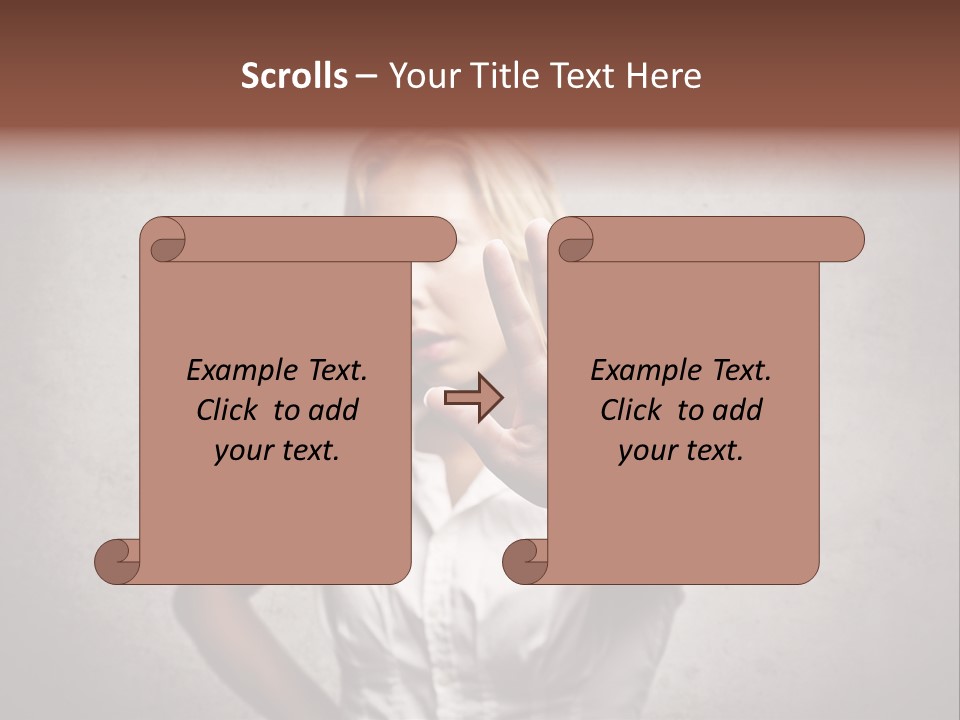 Disgusted Young Hand PowerPoint Template