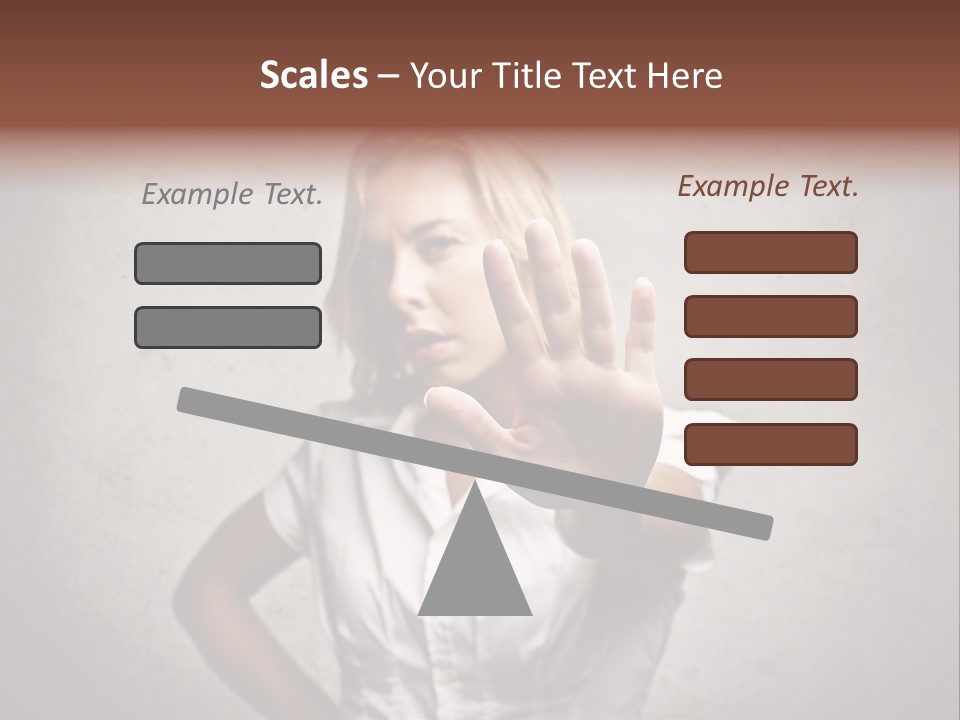 Disgusted Young Hand PowerPoint Template