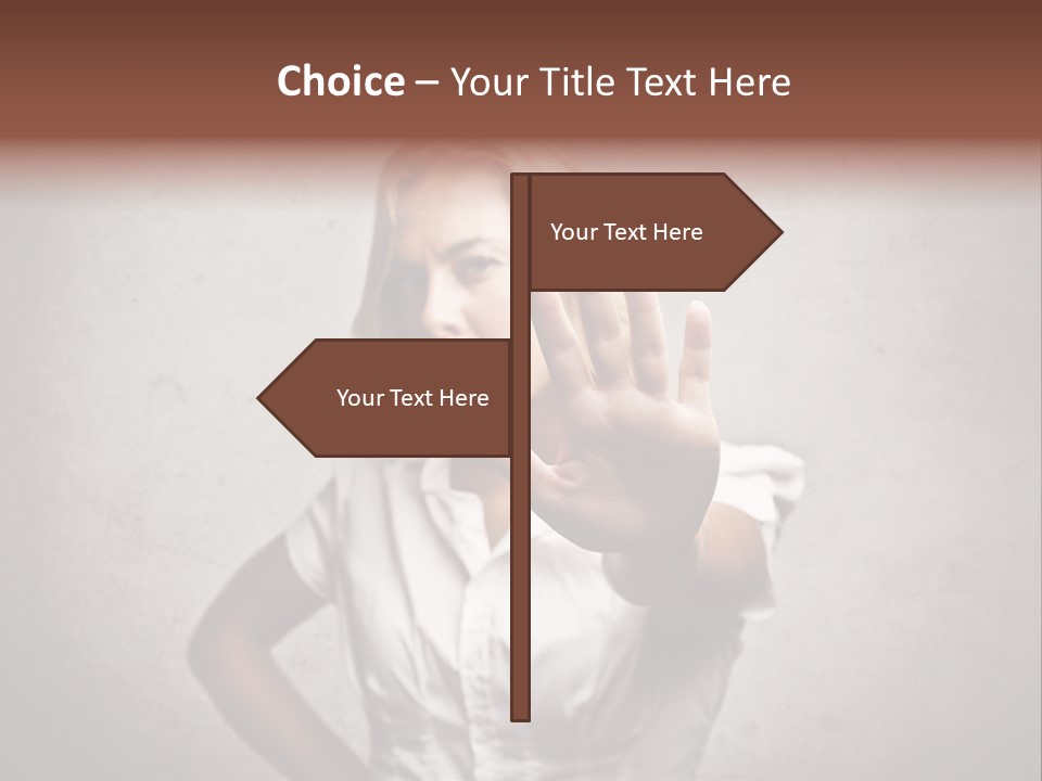 Disgusted Young Hand PowerPoint Template