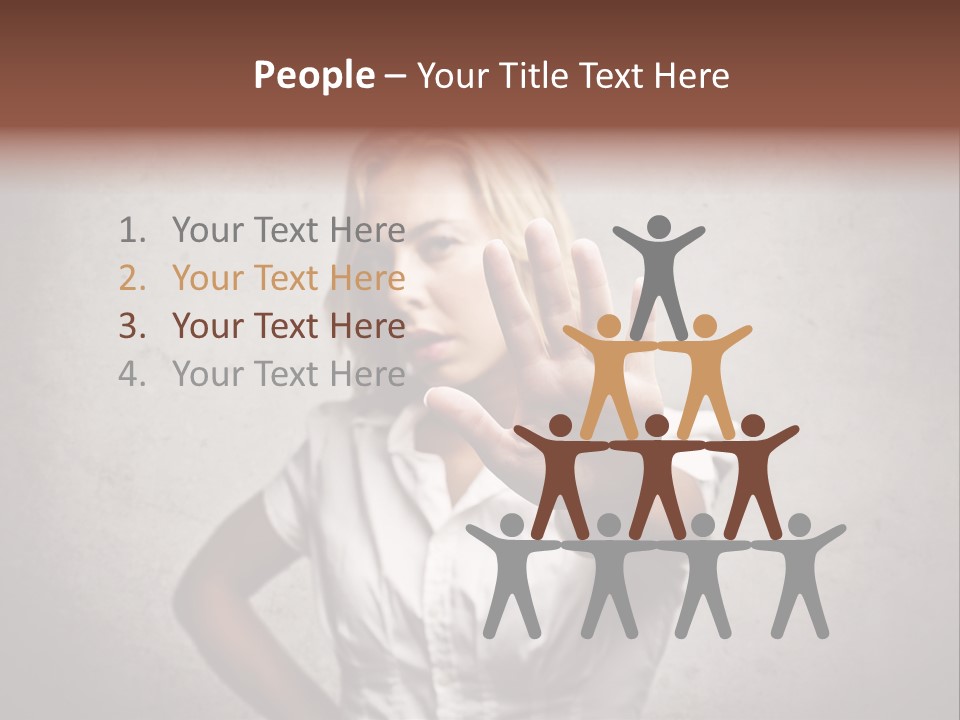 Disgusted Young Hand PowerPoint Template