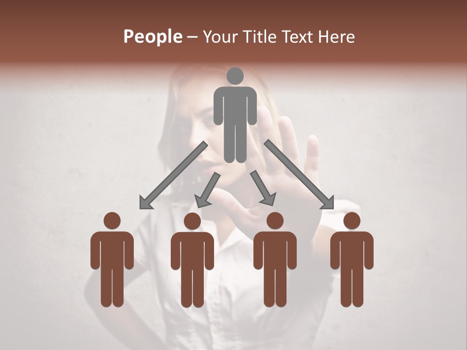 Disgusted Young Hand PowerPoint Template