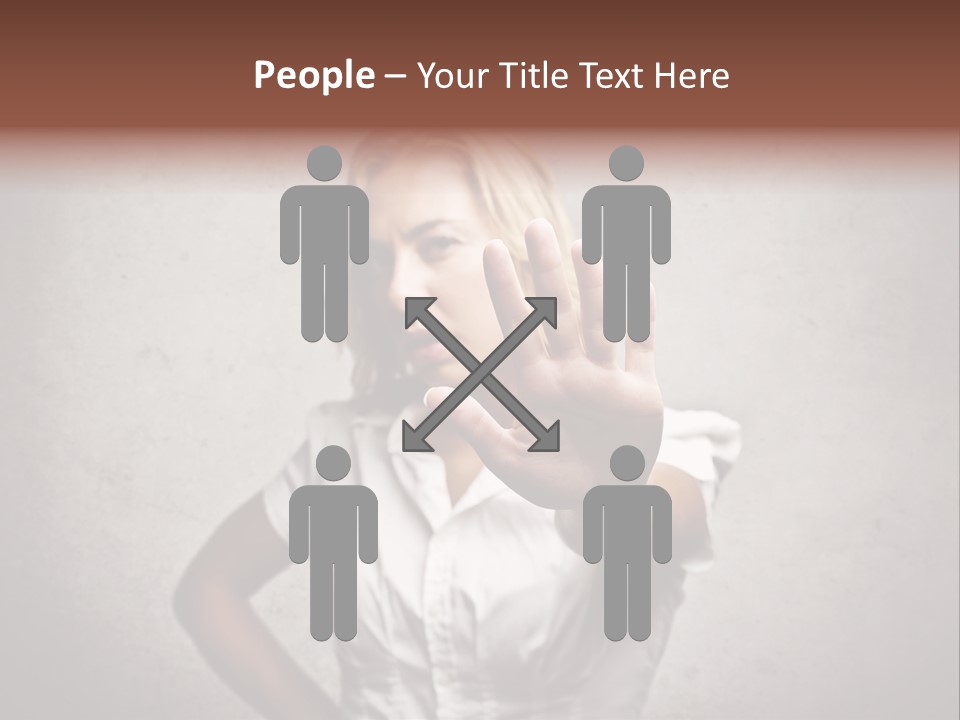 Disgusted Young Hand PowerPoint Template