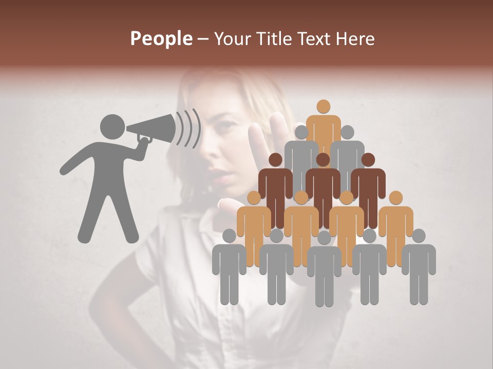 Disgusted Young Hand PowerPoint Template