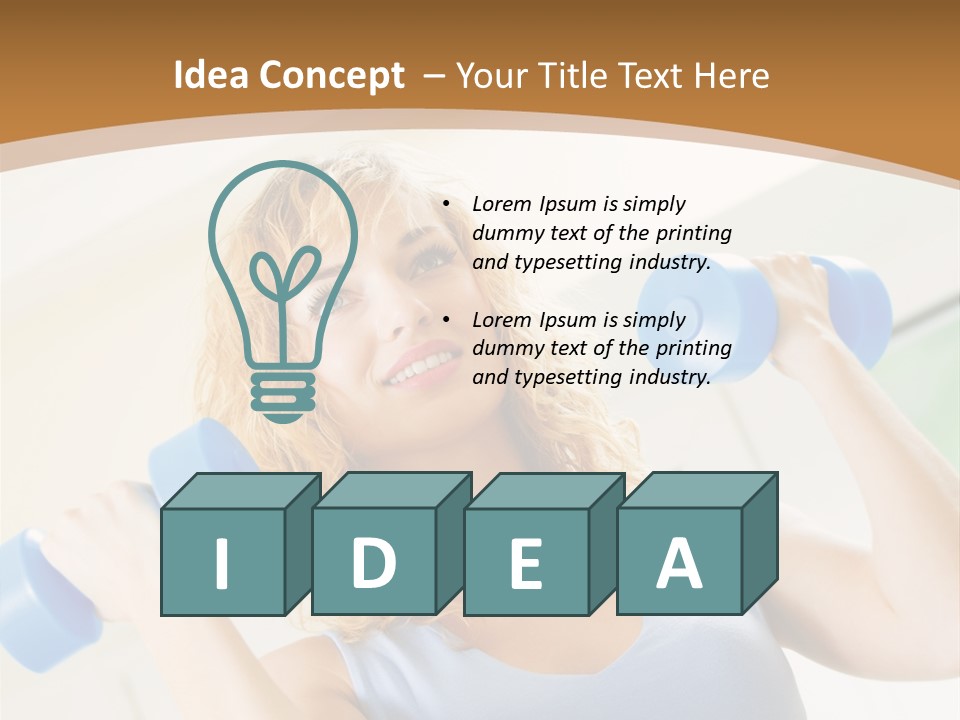 Square Sportive Aerobic PowerPoint Template