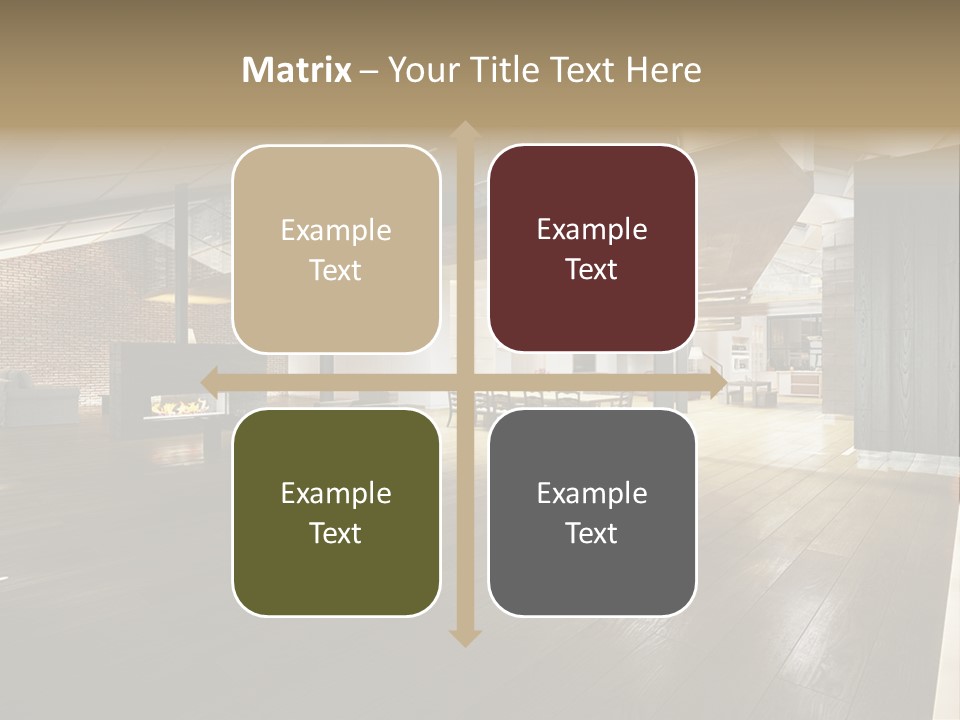 Parkettboden Makler Luxusvilla PowerPoint Template