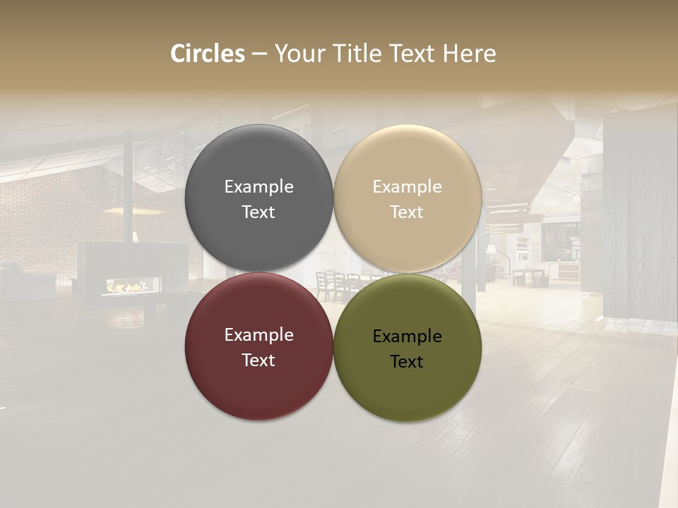 Parkettboden Makler Luxusvilla PowerPoint Template