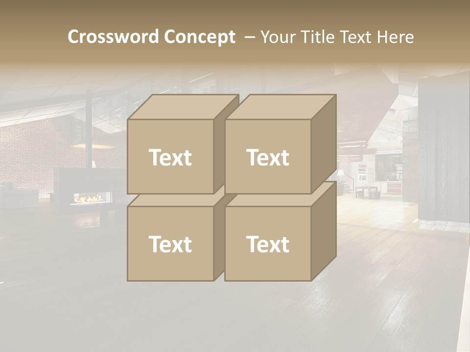 Parkettboden Makler Luxusvilla PowerPoint Template