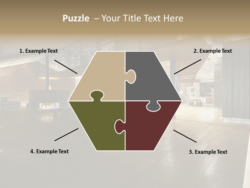 Parkettboden Makler Luxusvilla PowerPoint Template