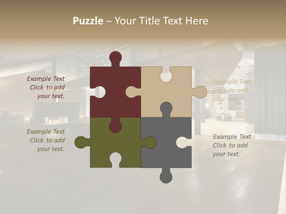 Parkettboden Makler Luxusvilla PowerPoint Template