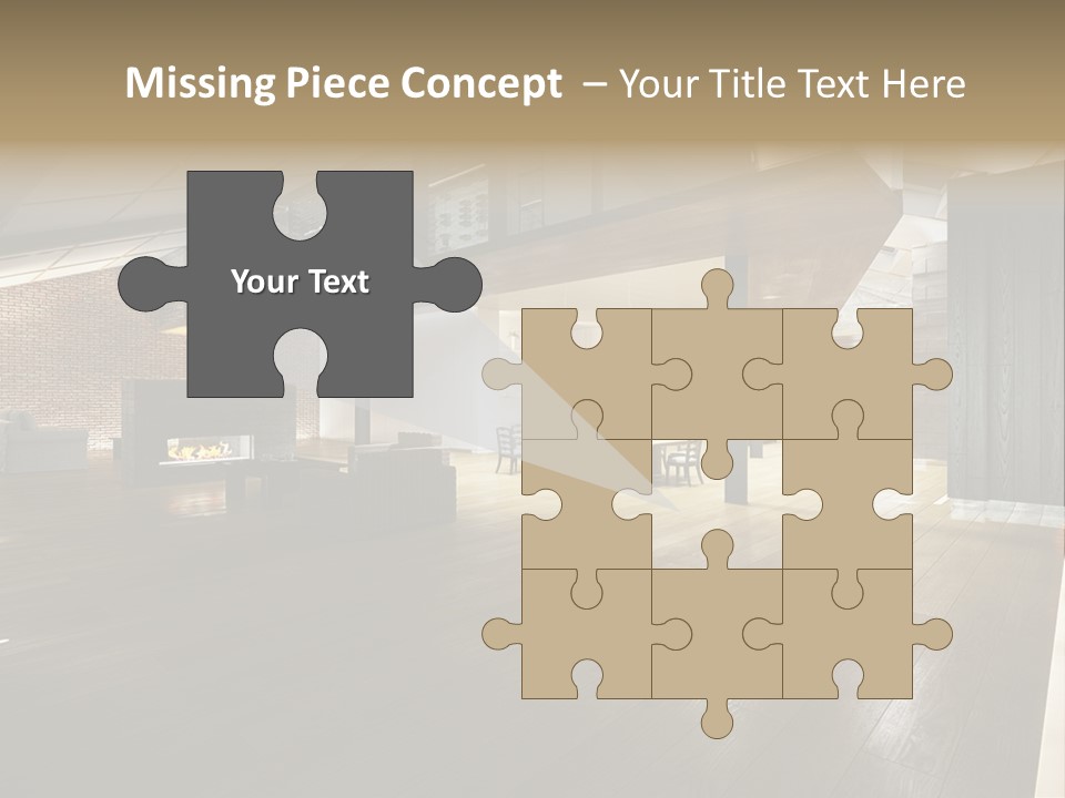 Parkettboden Makler Luxusvilla PowerPoint Template