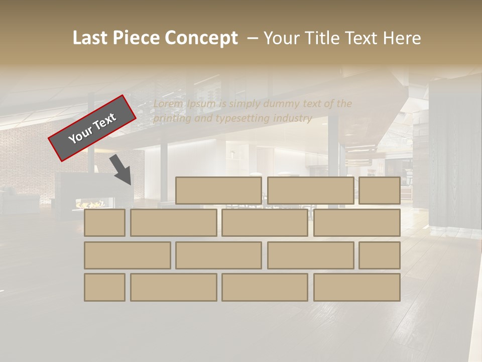 Parkettboden Makler Luxusvilla PowerPoint Template