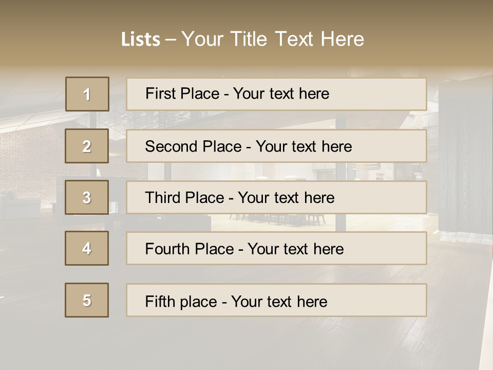 Parkettboden Makler Luxusvilla PowerPoint Template