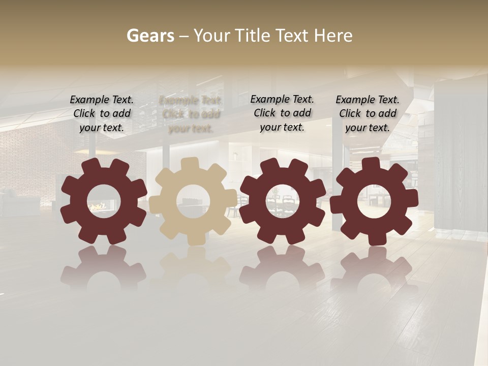 Parkettboden Makler Luxusvilla PowerPoint Template