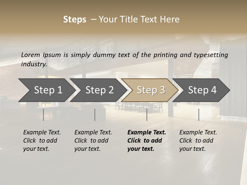 Parkettboden Makler Luxusvilla PowerPoint Template