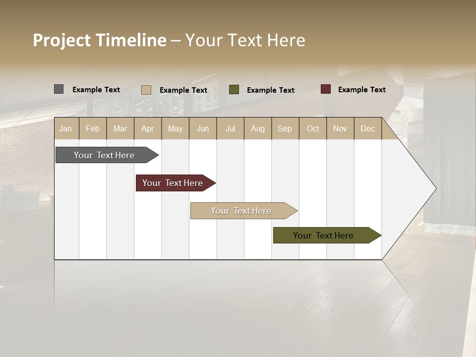 Parkettboden Makler Luxusvilla PowerPoint Template