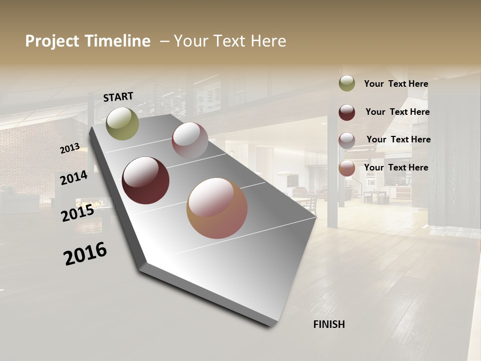 Parkettboden Makler Luxusvilla PowerPoint Template