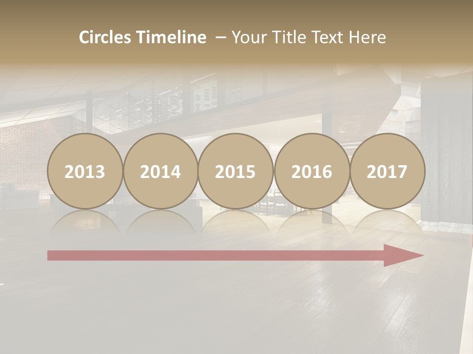 Parkettboden Makler Luxusvilla PowerPoint Template