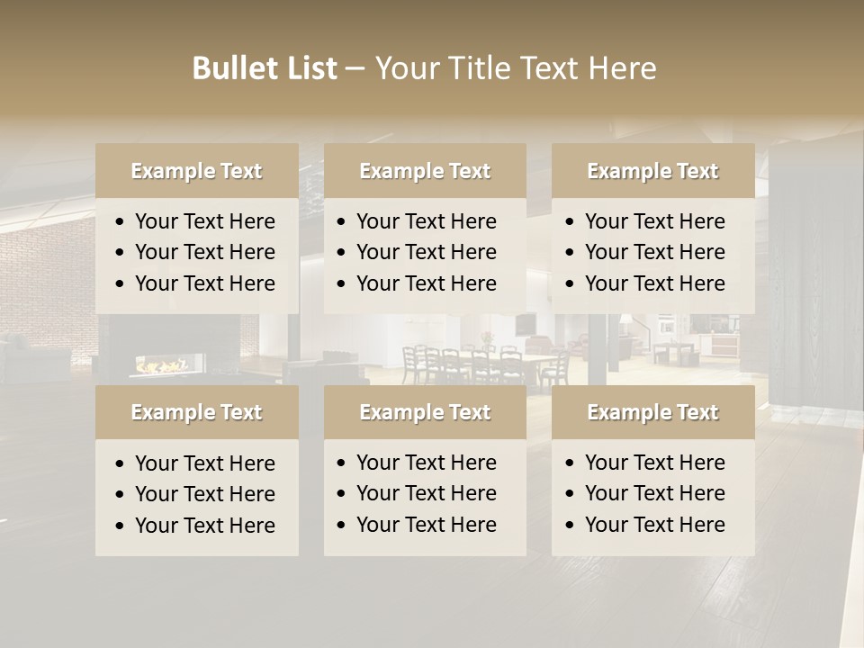 Parkettboden Makler Luxusvilla PowerPoint Template