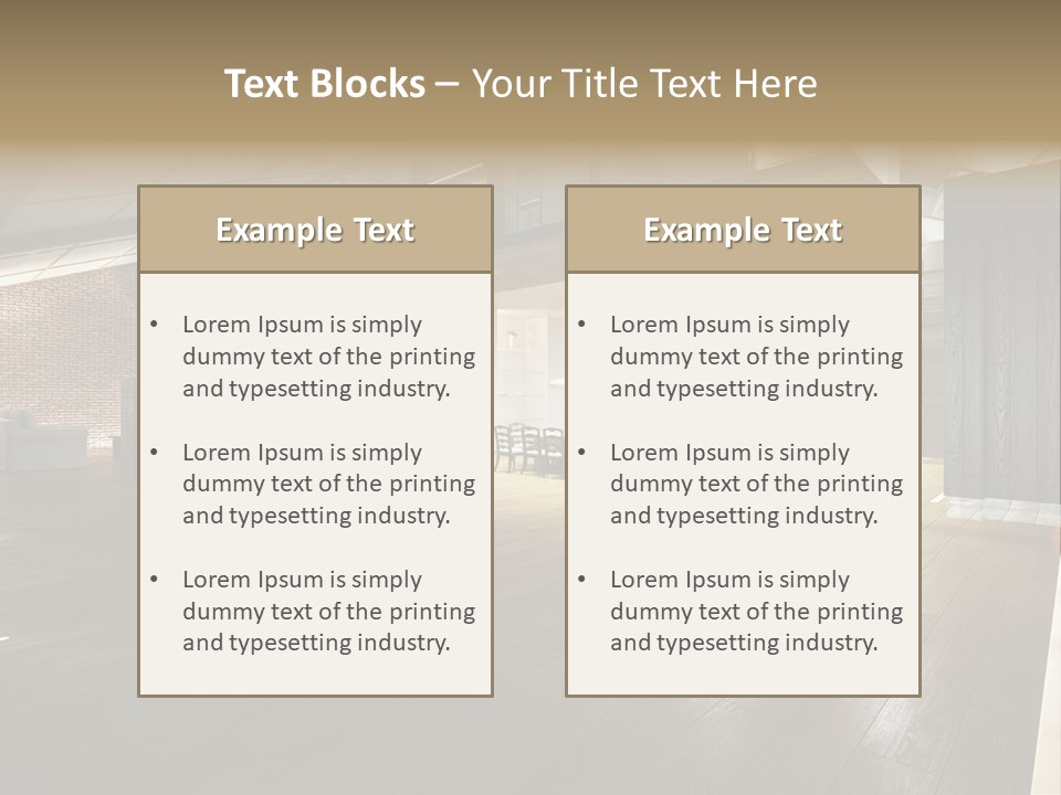 Parkettboden Makler Luxusvilla PowerPoint Template