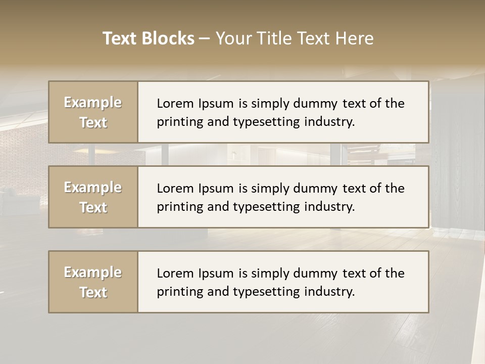 Parkettboden Makler Luxusvilla PowerPoint Template
