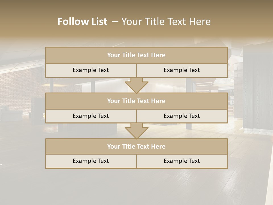 Parkettboden Makler Luxusvilla PowerPoint Template