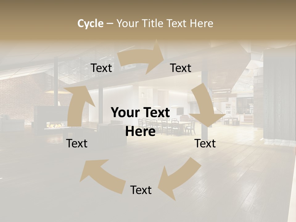 Parkettboden Makler Luxusvilla PowerPoint Template