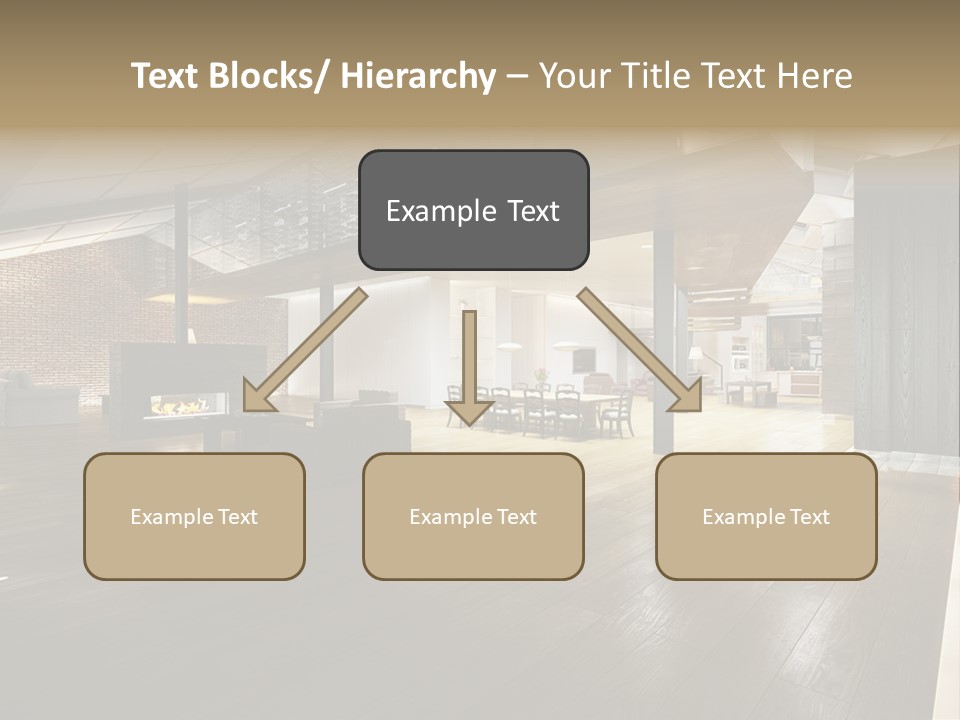Parkettboden Makler Luxusvilla PowerPoint Template