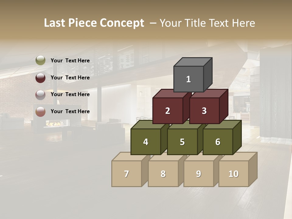 Parkettboden Makler Luxusvilla PowerPoint Template