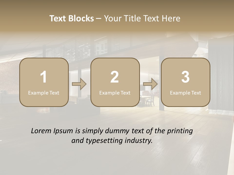 Parkettboden Makler Luxusvilla PowerPoint Template