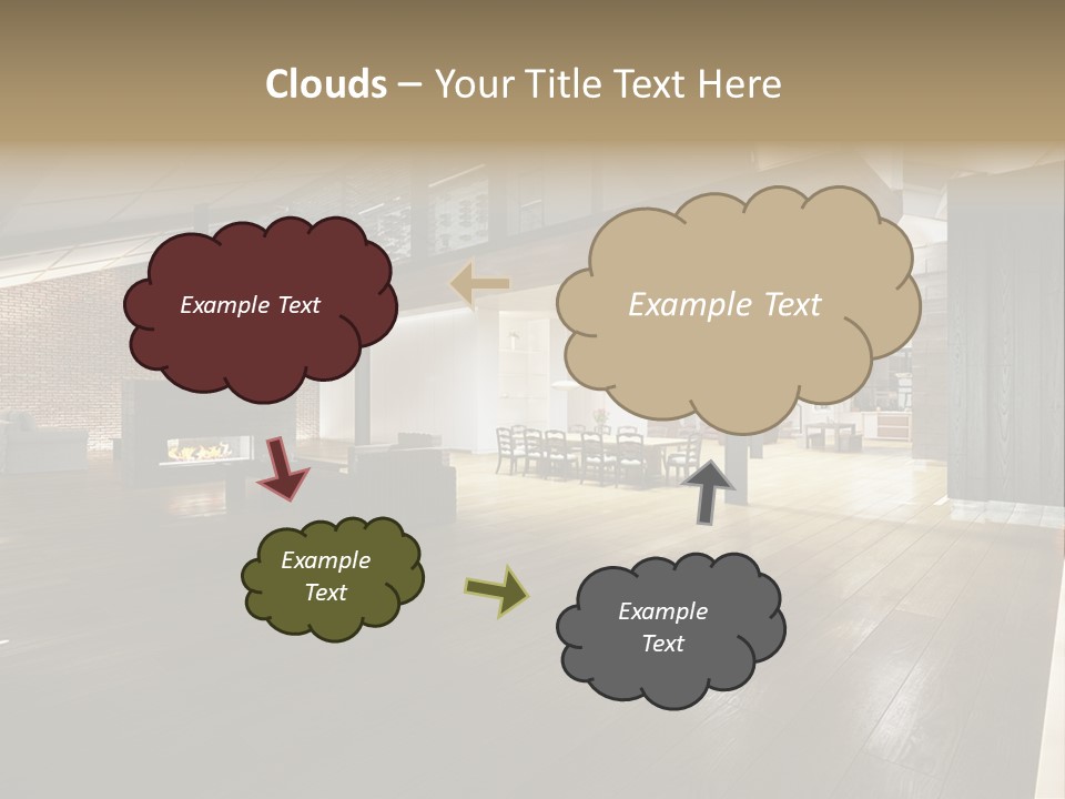 Parkettboden Makler Luxusvilla PowerPoint Template