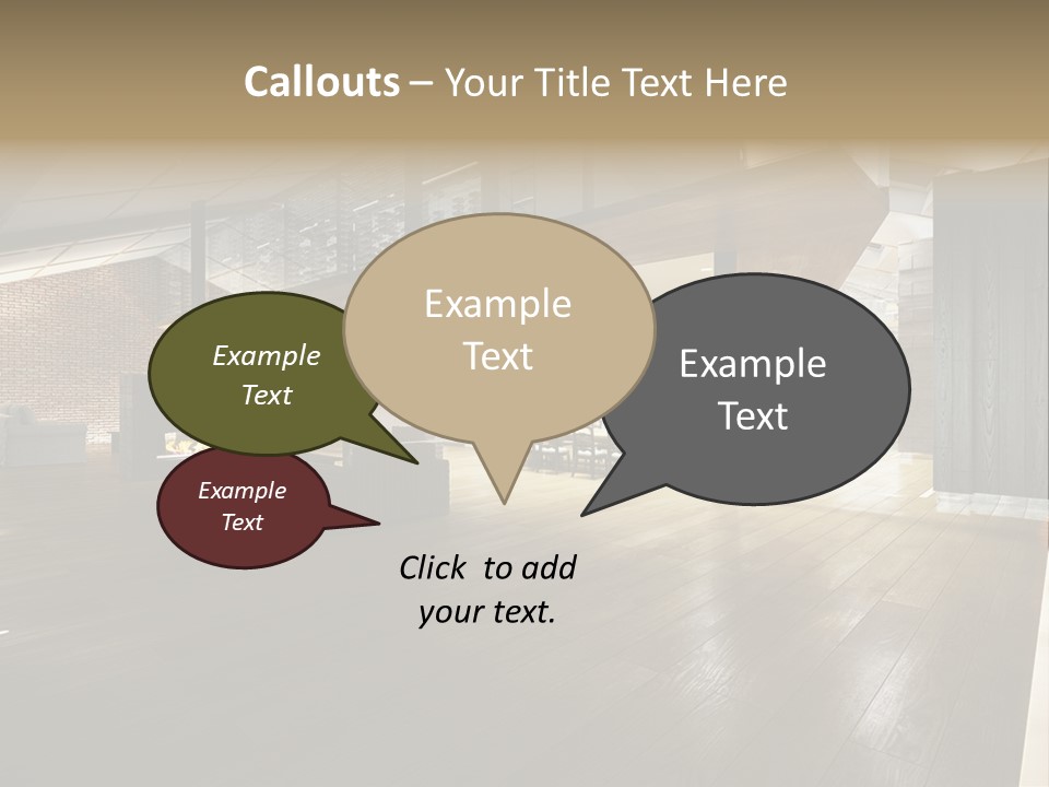 Parkettboden Makler Luxusvilla PowerPoint Template