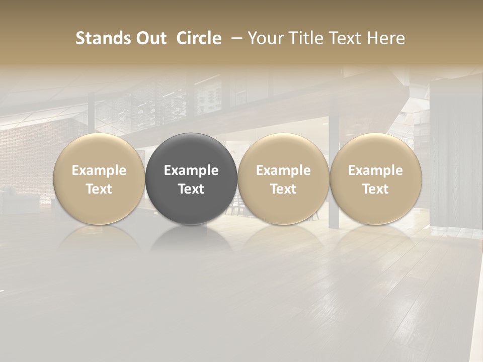 Parkettboden Makler Luxusvilla PowerPoint Template