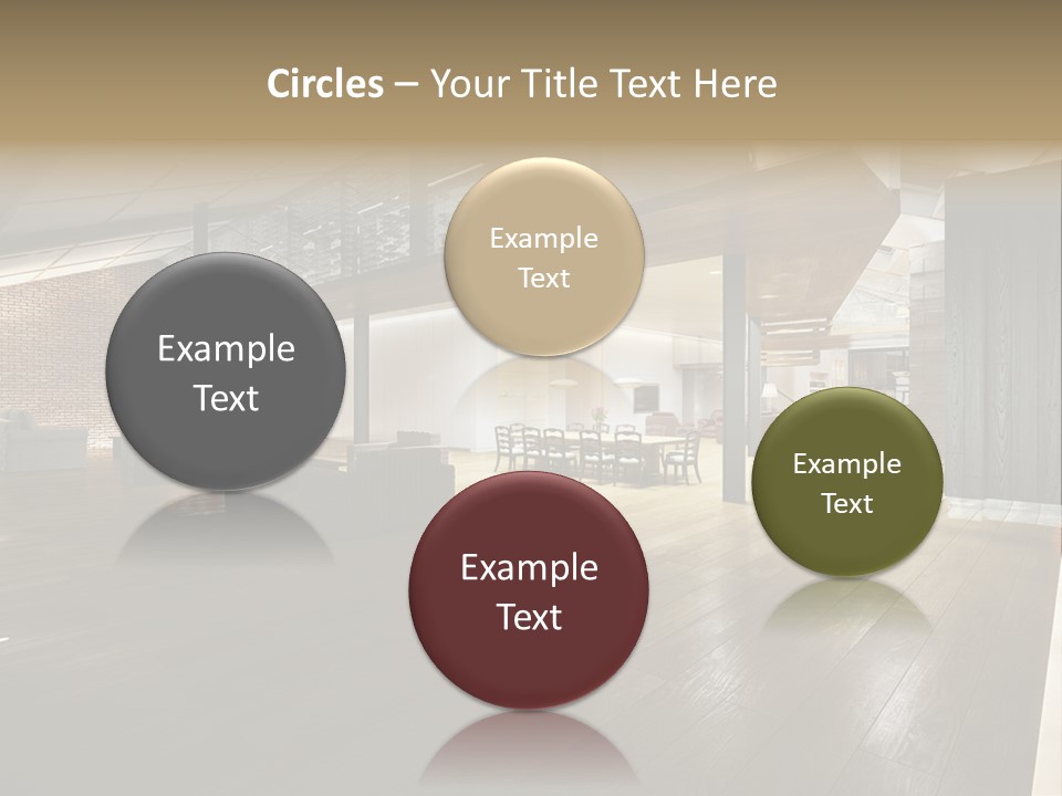 Parkettboden Makler Luxusvilla PowerPoint Template