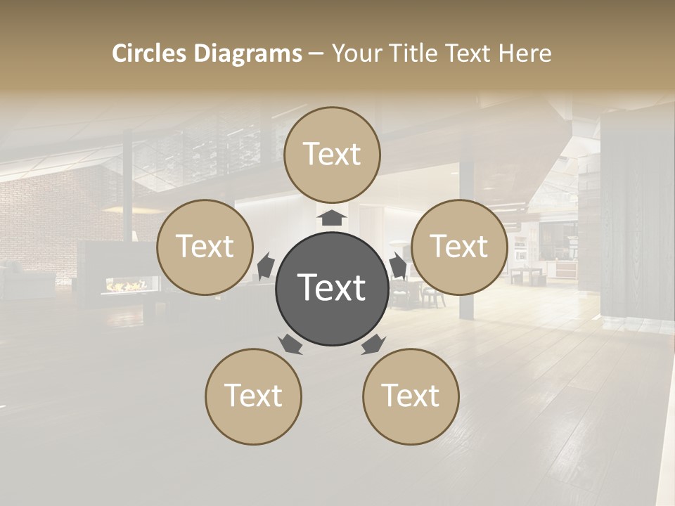 Parkettboden Makler Luxusvilla PowerPoint Template