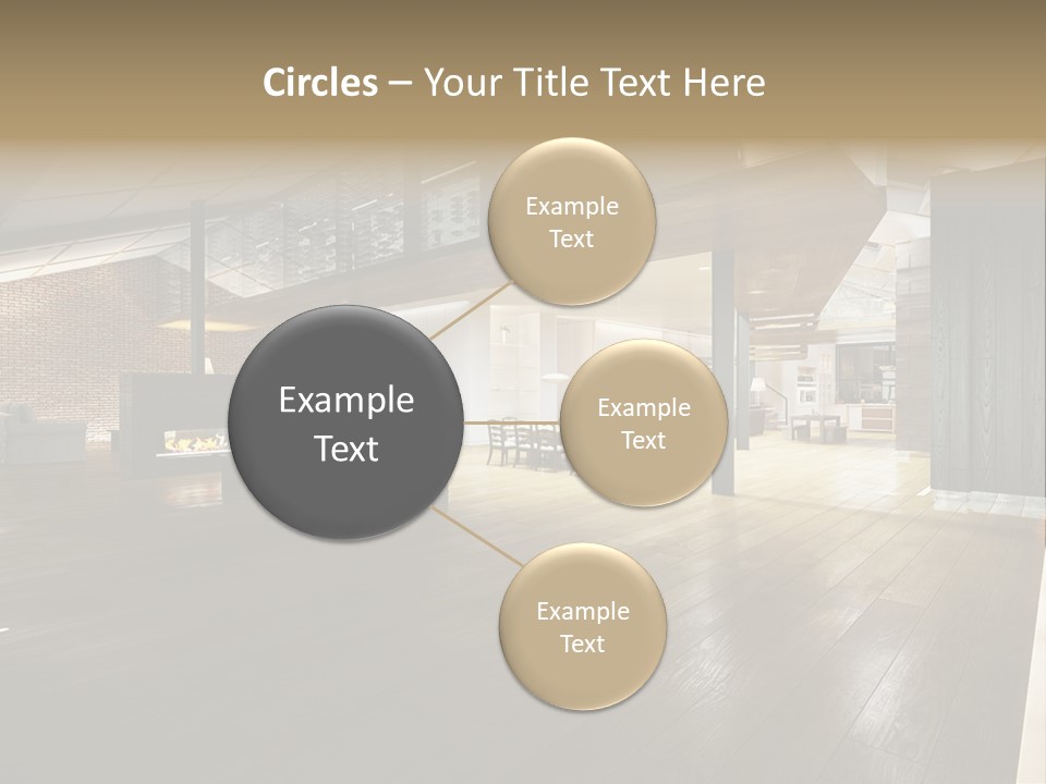 Parkettboden Makler Luxusvilla PowerPoint Template