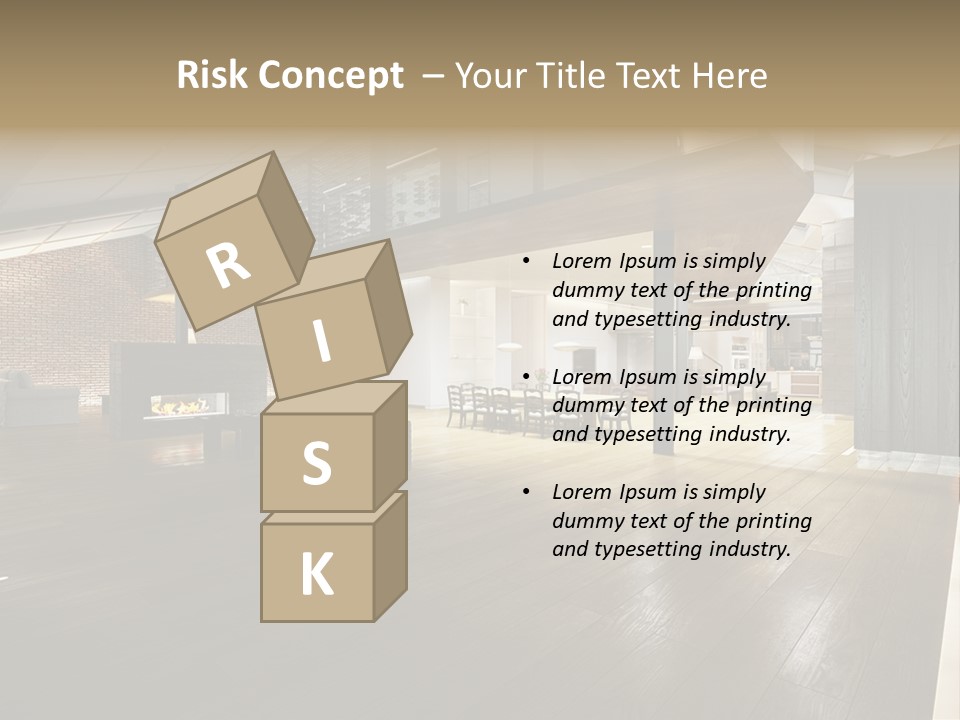 Parkettboden Makler Luxusvilla PowerPoint Template