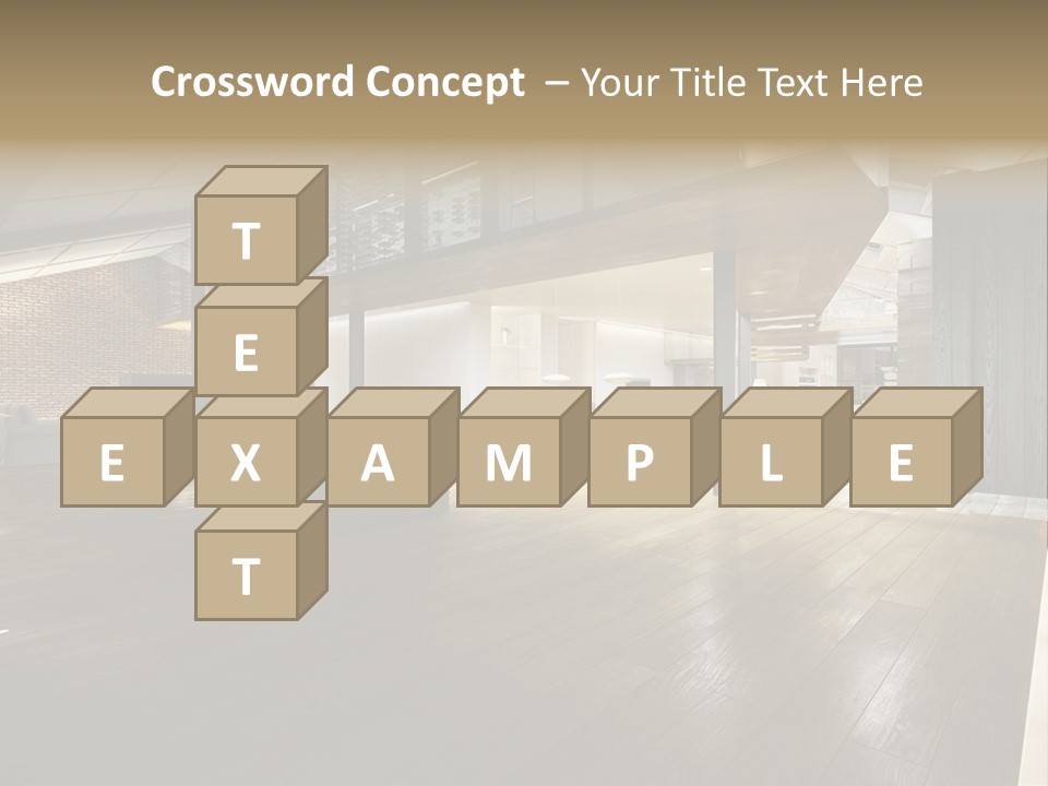 Parkettboden Makler Luxusvilla PowerPoint Template
