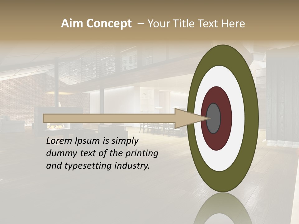 Parkettboden Makler Luxusvilla PowerPoint Template